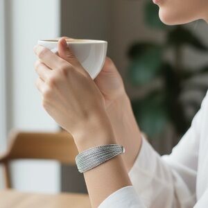 Silver Bangle Bracelet stamped .925